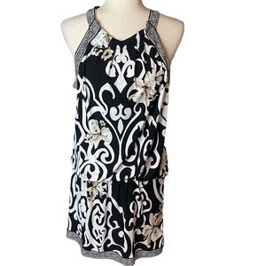 NWT WHBM tie neck floral print dress Size Medium